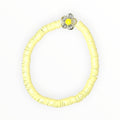 CLAY BEAD BRACELET-DAFFODIL WITH FLOWER - It's Beadiful By MistyMae