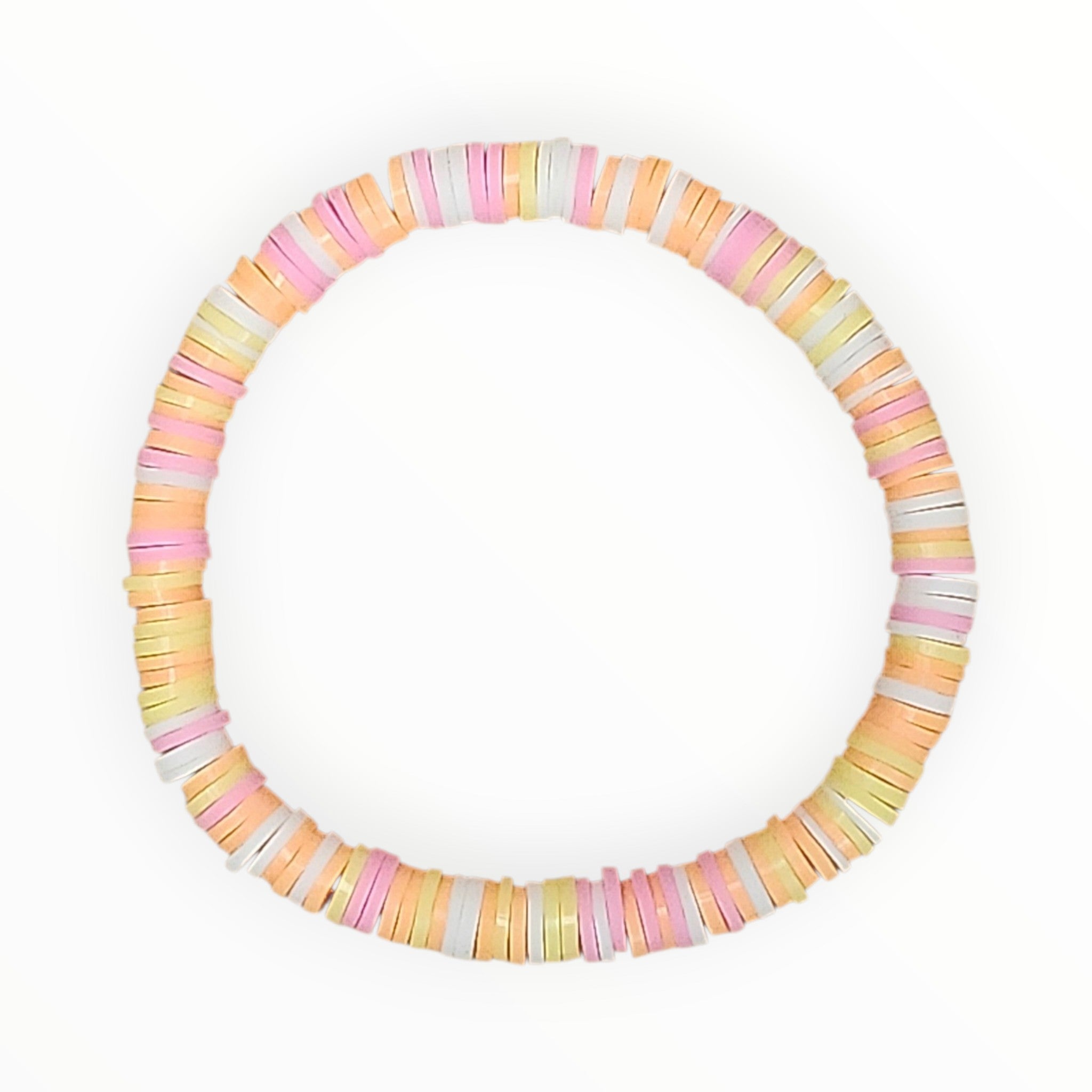 Clay Bead Bracelet Fun Stripe - It's Beadiful By MistyMae