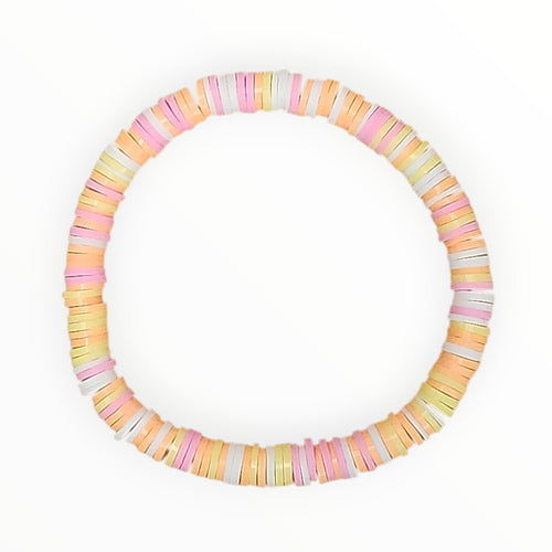Clay Bead Bracelet Fun Stripe - It's Beadiful By MistyMae