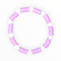 CLAY BEAD BRACELET-LAVENDER DREAM WITH WHITE BEADS - It's Beadiful By MistyMae