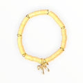CLAY BEAD BRACELET-ORANGE SORBET WITH BOW - It's Beadiful By MistyMae