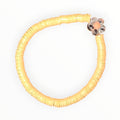 CLAY BEAD BRACELET-ORANGE SORBET WITH FLOWER - It's Beadiful By MistyMae