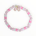Clay Bead Bracelet Pink Bow - It's Beadiful By MistyMae