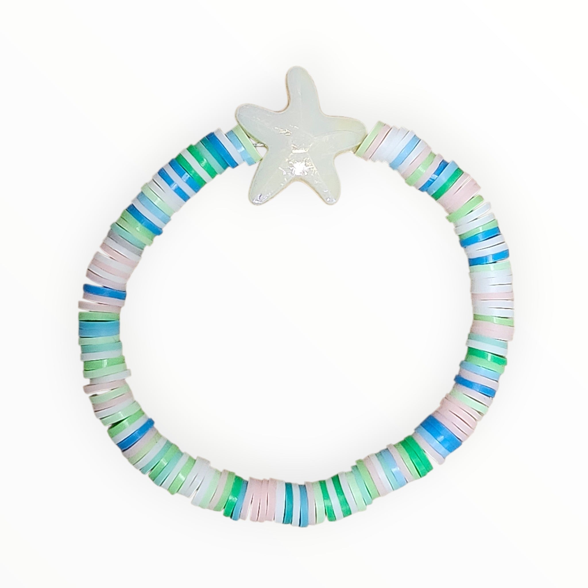 CLAY BEAD BRACELET SUMMERTIME-"STARFISH" - It's Beadiful By MistyMae