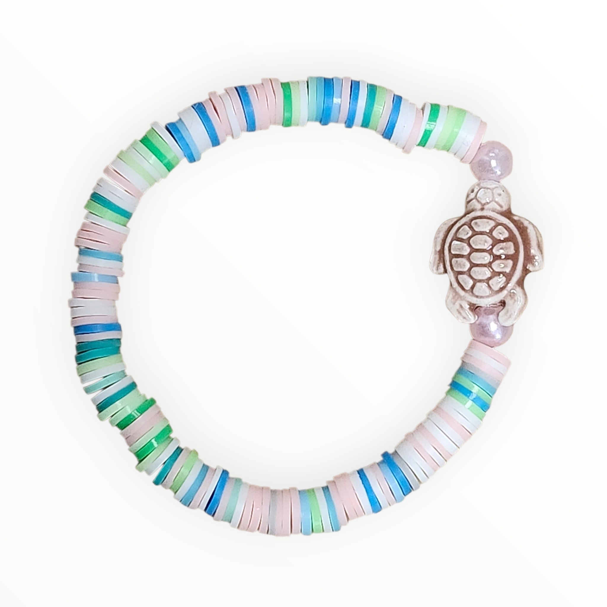 CLAY BEAD BRACELET SUMMERTIME-"TURTLE" - It's Beadiful By MistyMae