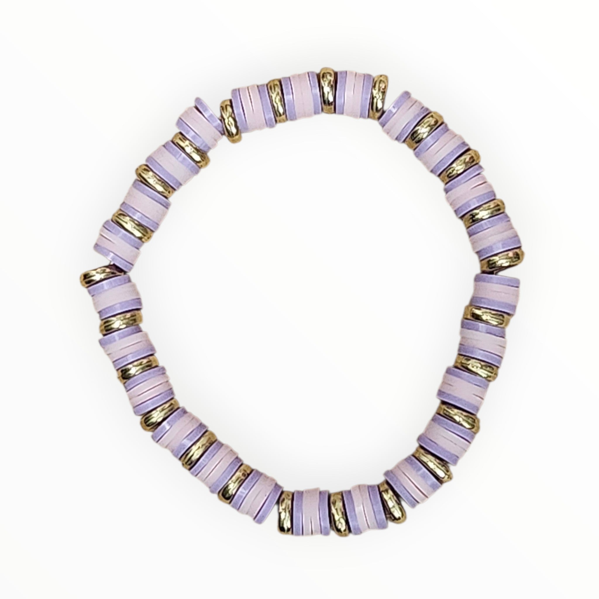 Clay Bead Bracelet Violet Femme - It's Beadiful By MistyMae