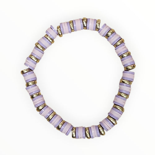 Clay Bead Bracelet Violet Femme - It's Beadiful By MistyMae