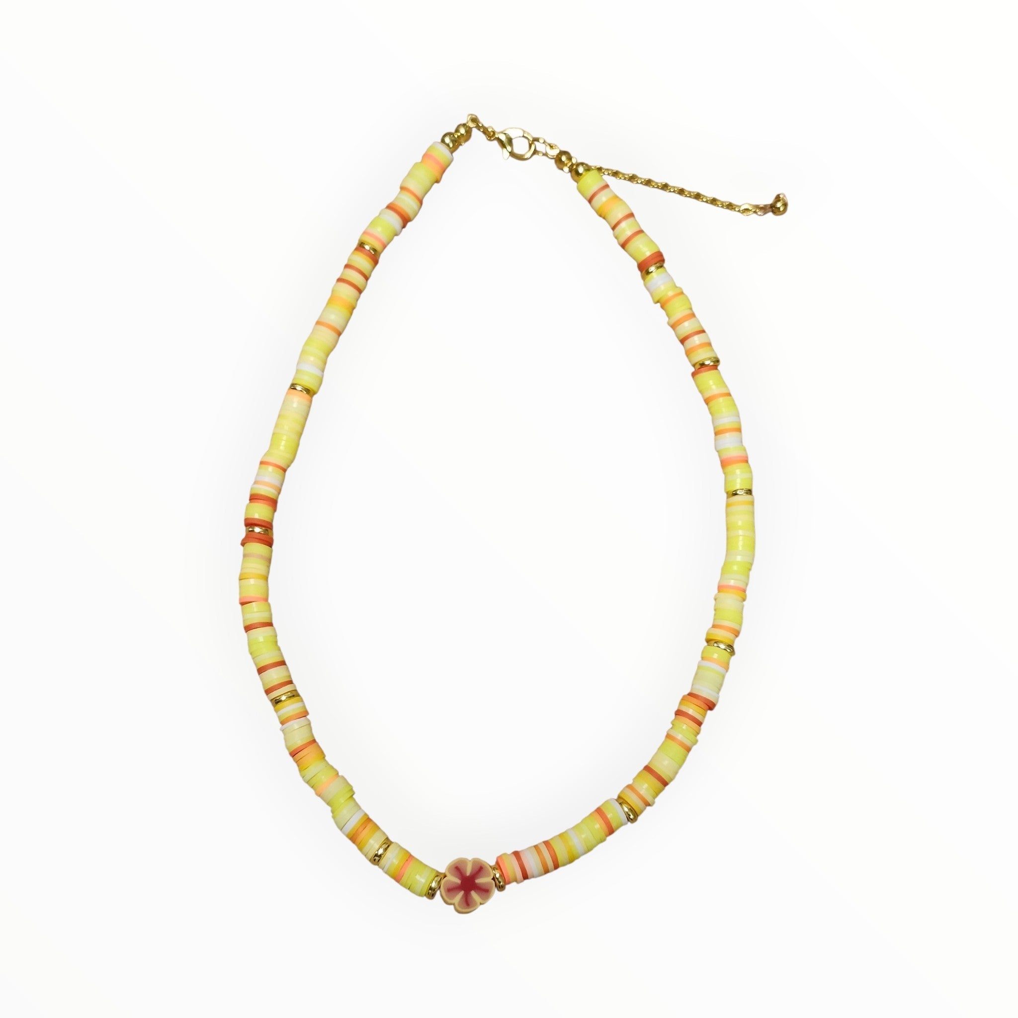 Clay Bead Necklace Sunset - It's Beadiful By MistyMae