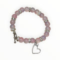 Glass Bead Bracelet with Ombre Purple - It's Beadiful By MistyMae