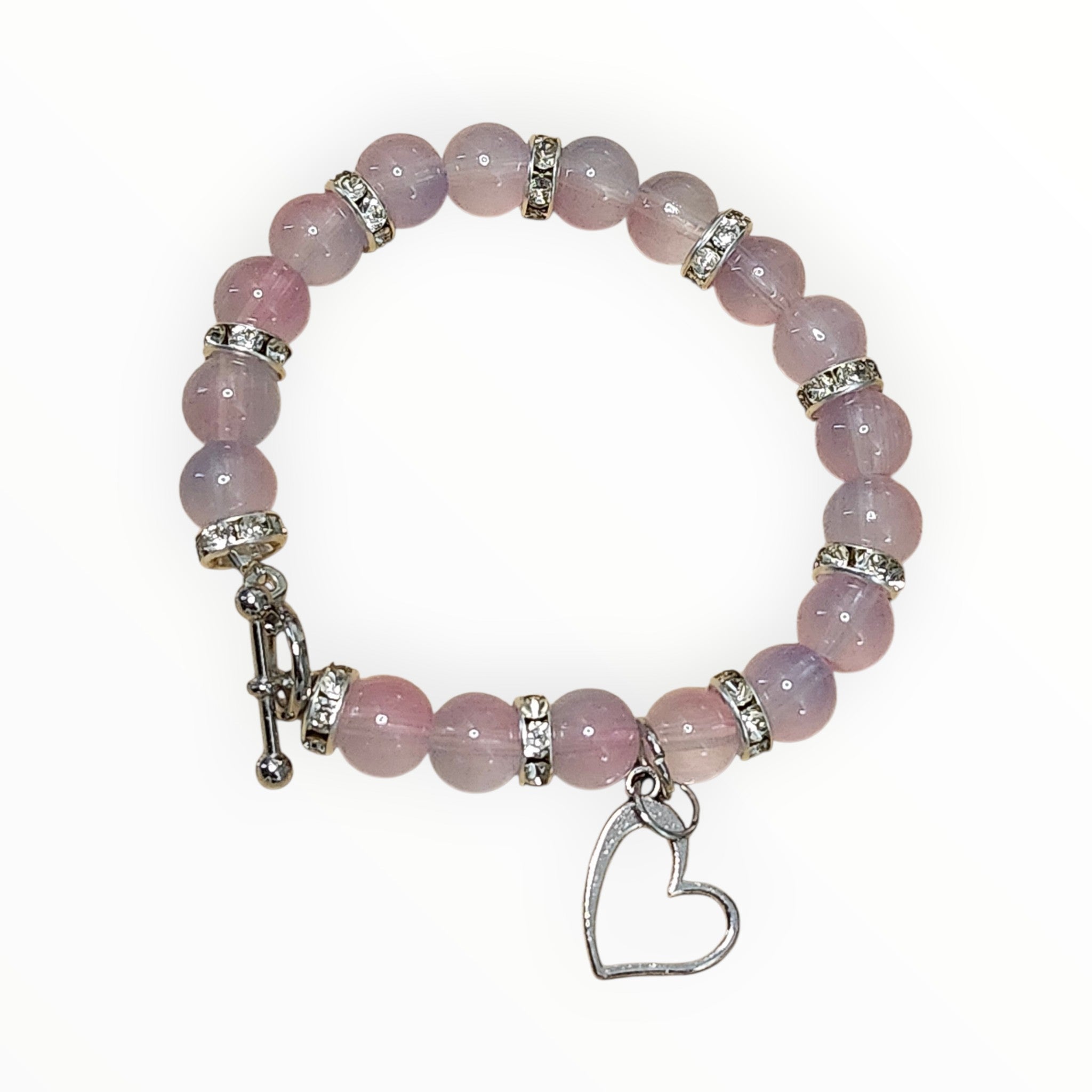 Glass Bead Bracelet with Ombre Purple - It's Beadiful By MistyMae