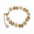 Hand strung Floral Bracelet - It's Beadiful By MistyMae