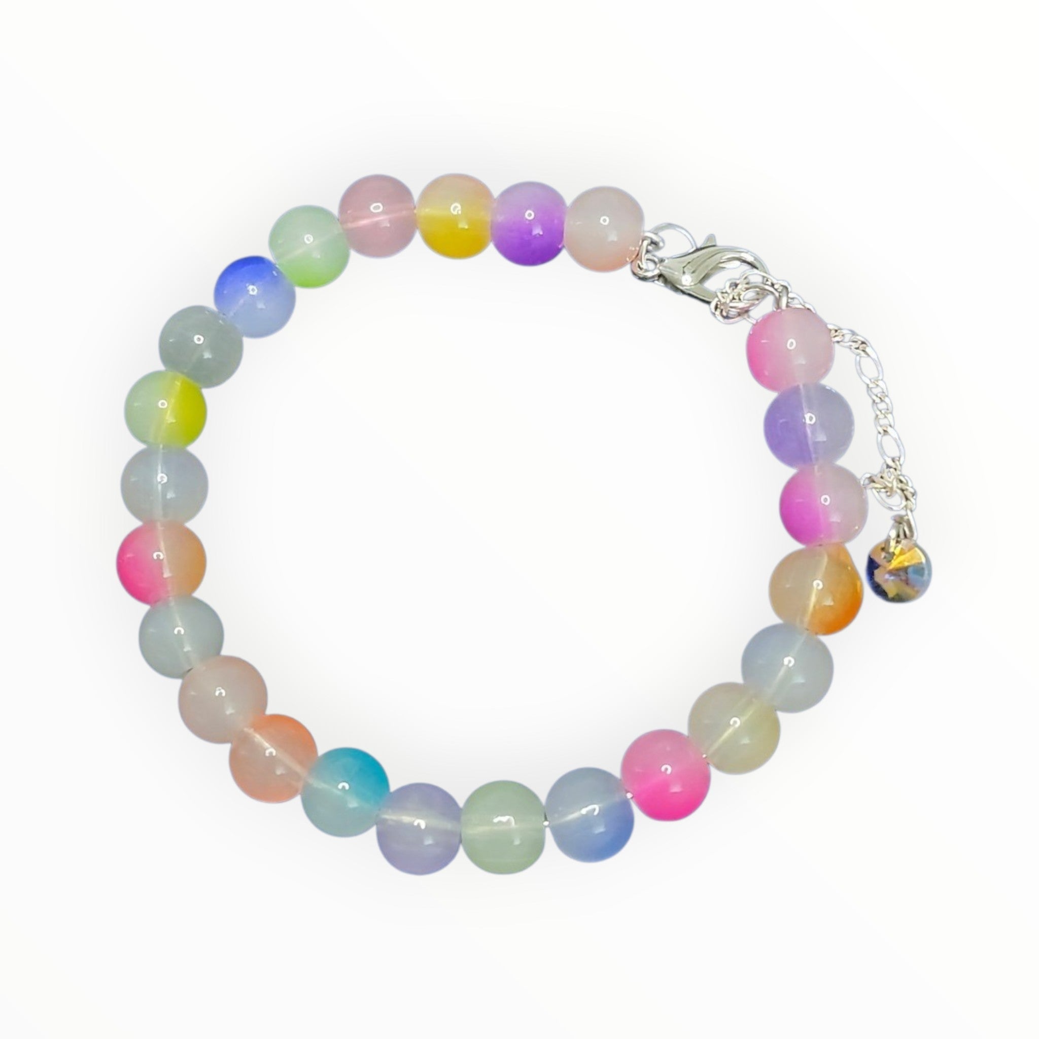 Hand - Wired Multicolored Glass Bead Bracelet. OMBRE - It's Beadiful By MistyMae