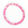 Multicolored Polymer Clay Bead Bracelet. CARNATION - It's Beadiful By MistyMae