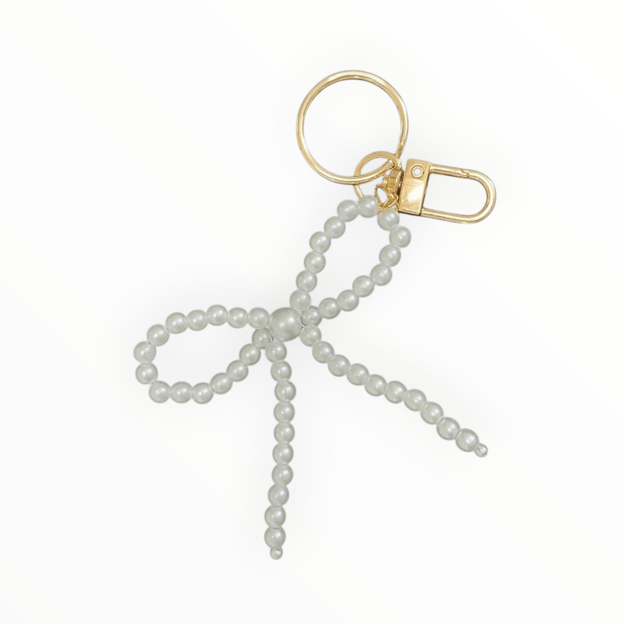 PEARLS & BOWS Keychain - It's Beadiful By MistyMae