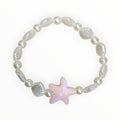 PEARLY BRACELET WITH PINK STARFISH - It's Beadiful By MistyMae