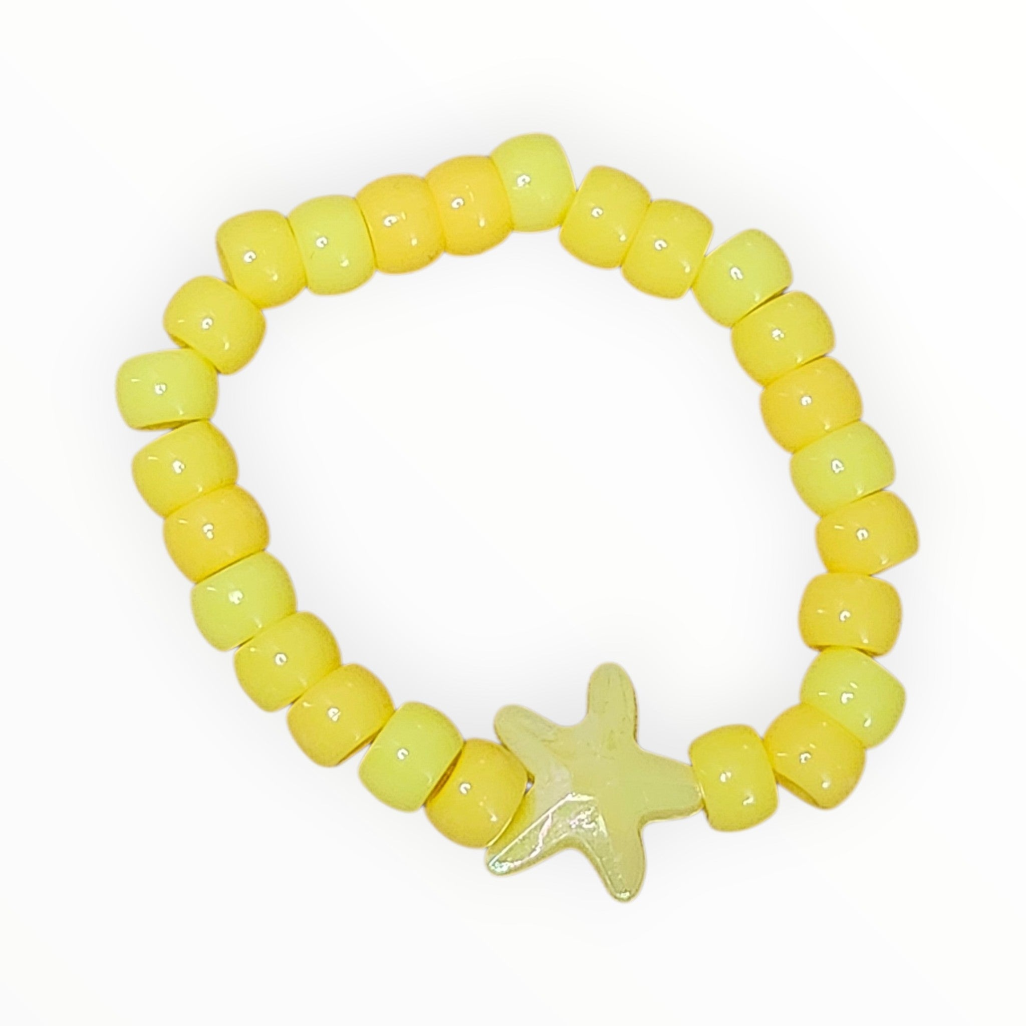 Pony Bead Bracelet Yellow - It's Beadiful By MistyMae