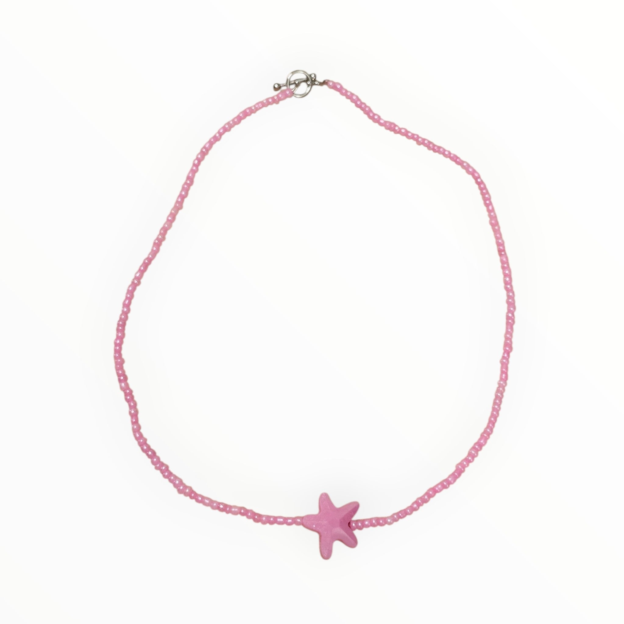 Seed Bead Necklace Pink - It's Beadiful By MistyMae
