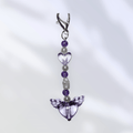 Winged Heart Key Chain - Fly with Love in Purple - It's Beadiful By MistyMae